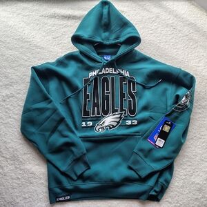 Philadelphia Eagles Men's Starter Retro Pullover Hoodie Kelly Green, Size M. NWT